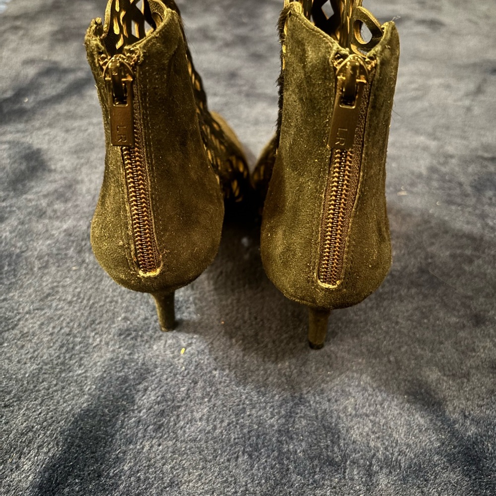 Loeffler Randall Rashida Suede & Calf Hair Booties - Picture 5 of 5